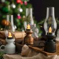 LED Vintage Kerosene Lamp Creative Electronic Light Battery Powered Candle Lamps Home Party Decoration. 