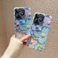 For Realme C53 Case Soft Blue Light Oil Painting Flower Silicone Anti Shock For Realme C53 Back Cover.