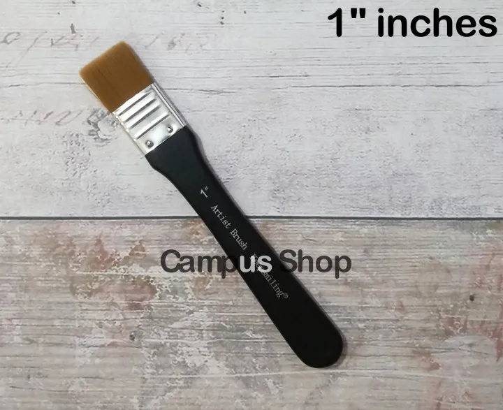 Keep%20Smiling%20Flat%20Brush%20%203/4,%201,%201.5,%20%202,%20%202.5"%20inches%20smooth%20synthetic%20hair%20for%20professional%20%20artists%20-%20Image%202