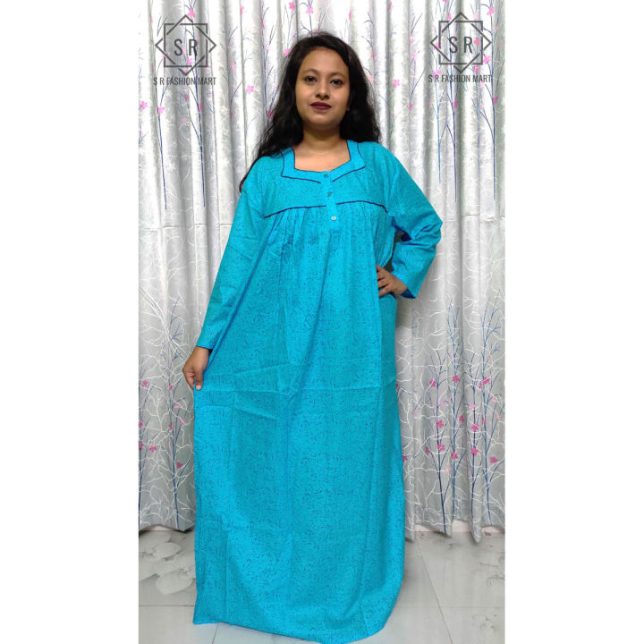 Full%20Sleeves%20Printed%20Cotton%20Maxi%20For%20Women.%20-%20Image%202