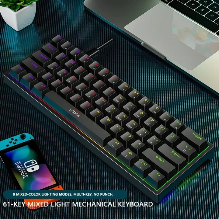 K620%20Mini%20Gaming%20Mechanical%20Keyboard%2061%20Keys%20RGB%20Hotswap%20Type-C%20Wired%20Gaming%20Keyboard%20PBT%20Keycaps%2060%25%20Ergonomics%20Keyboards%20-%20Image%202