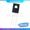 5Pcs- BD135 BD-135 BD 135 NPN Transistor 45V 1.5A NPN Power Transistor TO-126 Bipolar Transistor IC Medium Power Silicon NPN Triode Transistor Electrical Circuitry & Parts. 