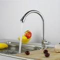 360° Rotating Kitchen Sink Basin Tap Stainless Steel Spout One-handle Chrome Faucet. 