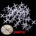 500pcs Tile Spacer Cross Plastic 2mm Tiling Ceramic Tilers Plumbers White Cross Clips Tile Leveling System Tile Locator Gap Tool. 