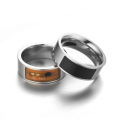 Stainless Steel Band Ring Men's Smart Ring Fashion NFC Ring.