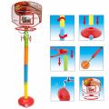 Practical Adjustable 4 Sizes Basketball Backboard Stand Hoop Net Ball Pump Set Children Outdoor Toy.