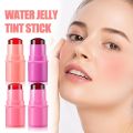 4 Colors Jelly Blush Stick Water Jelly Tint Stick Long-lasting Cheek Lip Stain Face Lip Hydrating Jelly Tint Milk Blush M K7U5. 