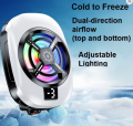 TL16 Semiconductor Phone Cooler - Powerful Freezing Cooling, Digital Display, Fixable on Stand for Gaming Smartphones.