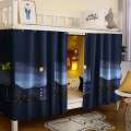 Light blocking fabric dormitory lower students, upper curtains dormitories, and single bed partitions for college students.