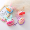 Creative cartoon fried hair braids Jun coin purse cute keychain schoolbag pendant grab crane machine small gifts wholesale.