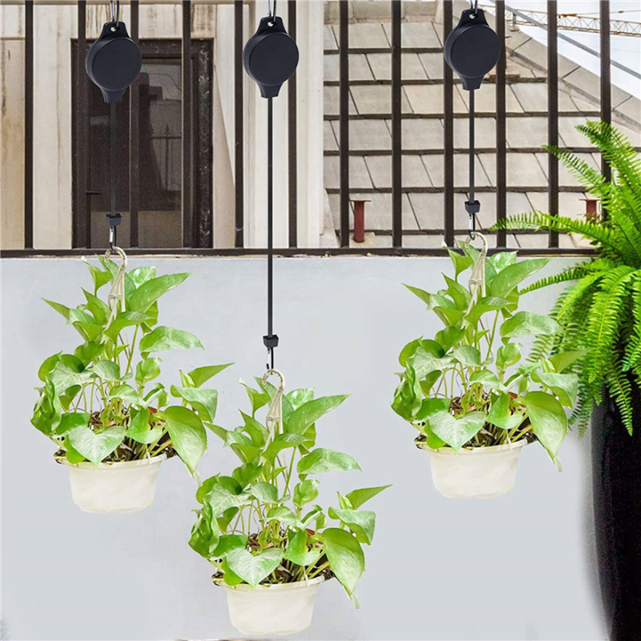12%20Pack%20Plant%20Pulley%20Retractable%20Hanger%20Plant%20Pulley%20Adjustable%20Height%20Wheel%20for%20Hanging%20Plants%20Indoor%20Black%20-%20Image%207