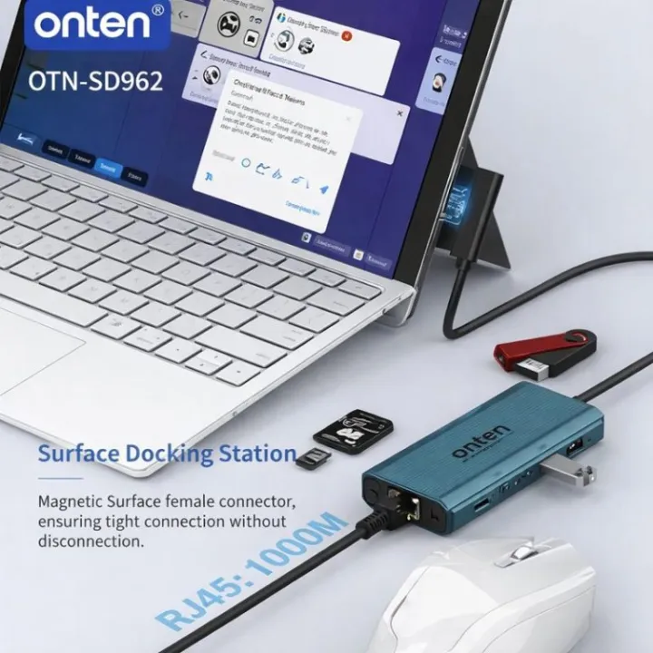 ONTEN%20(OTN-SD962)%20-in-1%20Surface%20Docking%20Station%20%E2%80%93%204K%20HDMI,%20RJ45%20LAN,%20USB-C%2010Gbps%20&%20SD%20Card%20Reader%20-%20Image%204