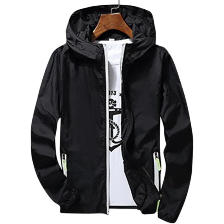 Men/Women Waterproof Windbreaker Jacket Hoodie Casual Sports Outwear Coat