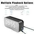 G10 Wireless Speaker 5.0 Loudspeaker Alarm Clock Radio W/ Mirror LED Display Supports TF Card AUX AUDIO Playback BT Speaker. 