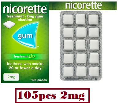 Nicorette Anti Nicotine Chewing Gum Mint 4gm - 105pcs(1BOX)-UK