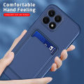 Candy Card Slot Wallet Silicone Soft Back Cover For HonorX8a Honor X8a 4G Case Honar Honer X8a X 8a X8 a 4G Camera Protect Funda.
