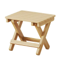Small Folding Stool Portable Wooden Stool Chair Lightweights Fold-Up Step Stool Folding Foot Rest for Outdoor 28x26x22cm. 
