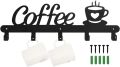 Coffee Mug Holder Wall Mounted, Metal Coffee Mug Rack for Wall, Coffee Cup Rack wall hooks,coat hooks,coat hanger.