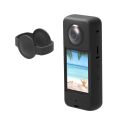 For Insta360 X3 PULUZ Silicone Protective Case with Lens Cover(Black Color)- Insta360 X3 Action Camera Silicone Protective Case. 