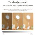 Led Table Lamp USB Rechargeable Night Light With Folding Clamp Study Stand Read Lamp Touch 3 Modes Dimming Eye Protection Light.