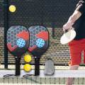 Wood Pickleball Paddles Two Paddles Two Pickle Balls Beginner Racket for Men Women Kids Lightweight Outdoor and Indoor with.