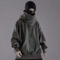 Men Harajuku Hoodie Japanese Ninja Style Sweatshirt Hip Hop Hooded Turtleneck Pullovers Oversized Pocket Tracksuit Streetwear. 