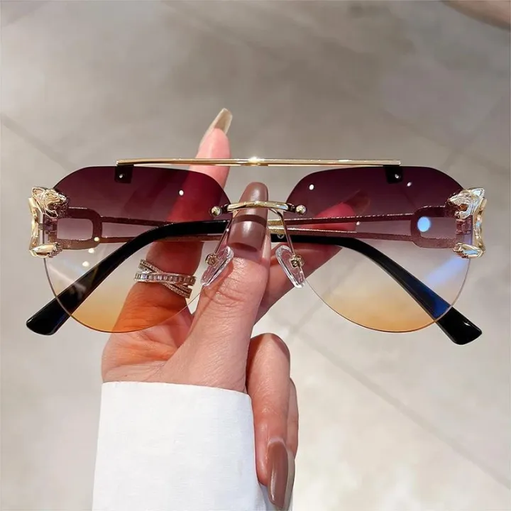 Vintage%20Rimless%20Sunglasses%20Men%20Women%20Trendy%20Aviator%20Gradient%20Shades%20Sun%20Glasses%20Fashion%20New%20Double%20Bridge%20UV400%20Eyewear%20-%20Image%202