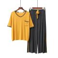 Minimalist Premium Modal Top and Trouser Yellow Top + Grey Trouser.