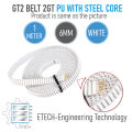 Gt2 Belt 2Gt Timing Belt Pu With Steel Core / Fiberglass Rubber Belt Width 6mm 1M For 3D Printer Parts Anti-Wear Reinforce Open Belt.