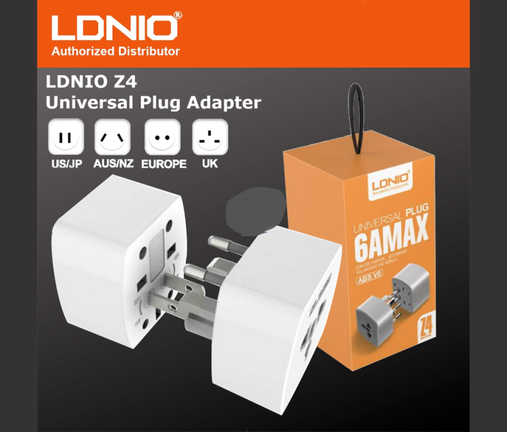 LDNIO%20Z4%20Universal%20Plug%20Adapter%20ABS%20VO%20with%20UK/EU/US/AU%20Pin%20&%202%20Universal%20Socket%20(6A)%20-%20Image%203