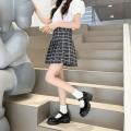 Lolita Shoes Japanese Girl Platform Black high heels fashion Round Toe Mary Jane Women Patent faux Leather Student Cosplay Shoes House Foocus.