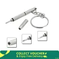 Mini Screwdriver Combination Tool Portable Metal Keychain Men Sliver Utility Pocket Multifunction Key Ring Fashion Key Chain. 