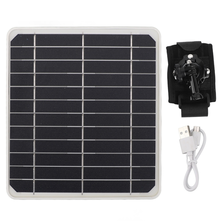 JAERBEE Waterproof Solar Panel Kit 20W Portable Solar Charger with 2 USB Outdoor Battery Powered for Camping with Mounting Rack