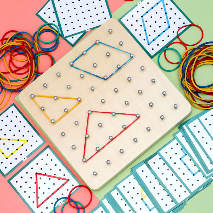 Beehoney1%2079pcs/88pcs%20Wooden%20Geoboard%20With%20Rubber%20Bands%20Math%20Pattern%20Blocks%20Geo%20Board%20With%20Pattern%20Cards%20Educational%20Toy%20For%20Kids%20Birthday%20Gifts%20-%20Image%203