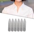 6Pcs Collar Stays Exquisite Wrinkle Metal for Uniform Engagement Daily 50mmx10mmx0.8mm. 