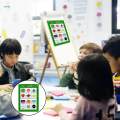Foldable Pocket Chart Recognition Educational 12 Pockets Shape Color for Home Toddlers.