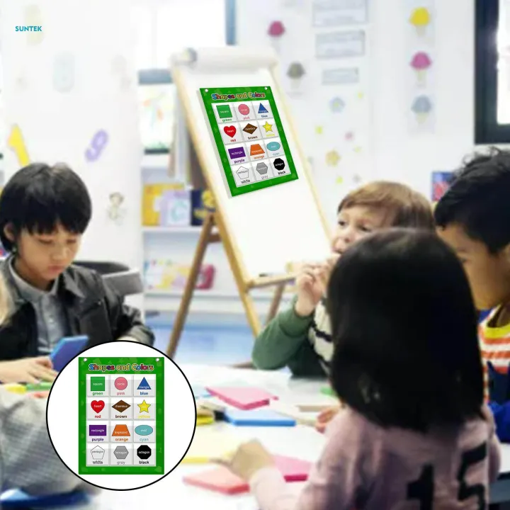 Foldable%20Pocket%20Chart%20Recognition%20Educational%2012%20Pockets%20Shape%20Color%20for%20Home%20Toddlers%20-%20Image%204