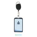 Aluminum Alloy Black ID Credit Name Card Badge Reel Holder Cover Metal Zinc Alloy Business Card Holder.