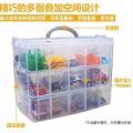 Plastic Transparent Hand Covered Divided  Large Storage Box Building Blocks Socks Jewelry Desktop Storage Box. 
