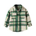 Children Baby Girl Boy T-shirt Clothes Fall Winter Clothing Casual Lapel Shirt Long Sleeves Check Single-breasted Tops. 