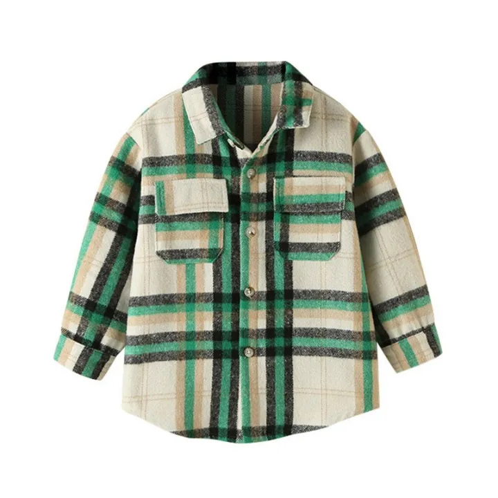 Children%20Baby%20Girl%20Boy%20T-shirt%20Clothes%20Fall%20Winter%20Clothing%20Casual%20Lapel%20Shirt%20Long%20Sleeves%20Check%20Single-breasted%20Tops%20-%20Image%207