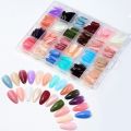 576pcs Press on Nail Colorful Nails Acrylic Full Cover Nail Tips Ballet Wear Nail Press On Nails With Gel DIY Manicure Tool. 