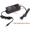 DC 3V-24V 5A Adjustable AC To DC Power Adapter DC Voltage Regulated Adapter Universal Adjustable Power Supply with Display Screen. 