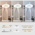 LED Light Fan E27 Converter Base Ceiling Fan Bedroom, Kitchen Toilet Smart Silent Ceiling Fan with Remote Control and Lighting. 