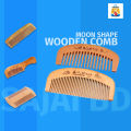 Moon shape wooden Hair Brush/Comb/Chiruni.