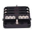ARELENE 3X 6-Way Waterproof Fuse Block,with LED Indicator 12 Circuits with Negative Marine Fuse Box for Dc 12/24V.