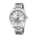 Naviforce NF9038- Silver Stainless Steel Analog Watch for Men - Silver and White. 