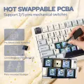 AULA F99 Wireless Mechanical Keyboard Hot Swappable Custom Keyboard Linear Switches Gasket Structure RGB Backlit Gaming Keyboard. 
