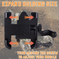 Bike Mobile Holder with Charger Waterproof CNC Bike Mount Holder for Navigation 360 Degree Rotating Handlebar Metal Body Cradle Stand (CNC Metal Holder with USB Charger).