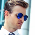 Frashion Double Bridge Aviation Sunglasses Woman Polarized Aviat Alloy Frame Polit Mirror Eye Glasses Male UV400 Eyewear for Men. 